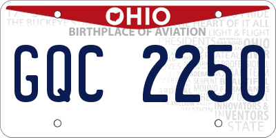 OH license plate GQC2250