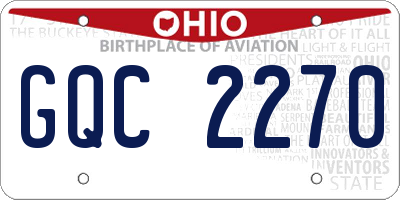 OH license plate GQC2270