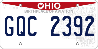 OH license plate GQC2392