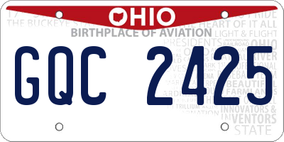 OH license plate GQC2425