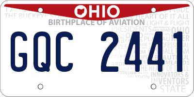 OH license plate GQC2441