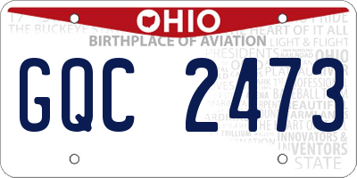 OH license plate GQC2473