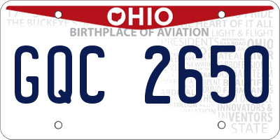 OH license plate GQC2650