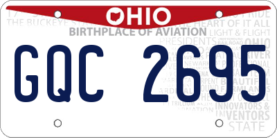 OH license plate GQC2695