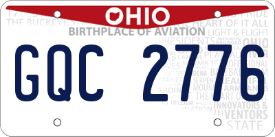 OH license plate GQC2776