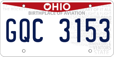 OH license plate GQC3153