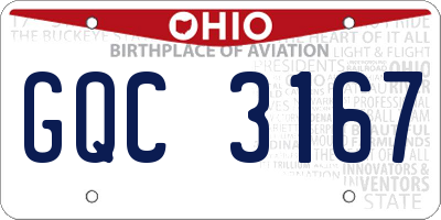 OH license plate GQC3167