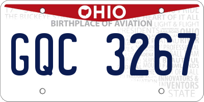 OH license plate GQC3267