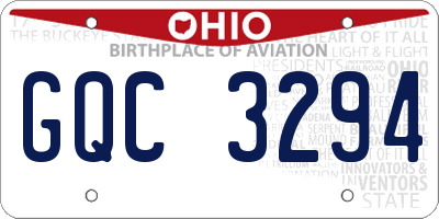 OH license plate GQC3294