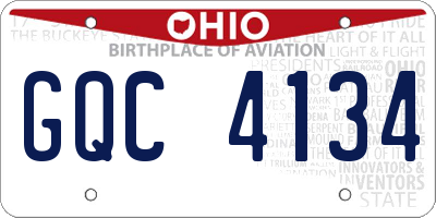 OH license plate GQC4134
