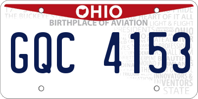 OH license plate GQC4153