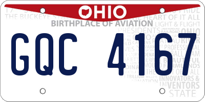 OH license plate GQC4167