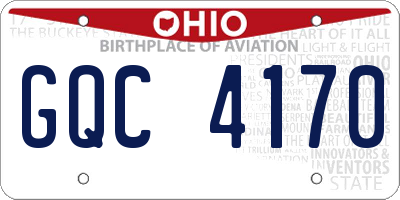 OH license plate GQC4170