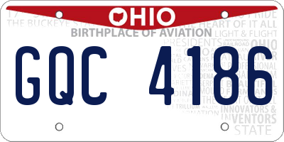 OH license plate GQC4186