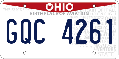 OH license plate GQC4261
