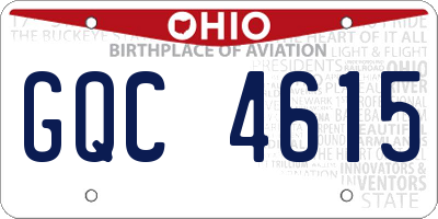 OH license plate GQC4615