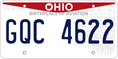 OH license plate GQC4622