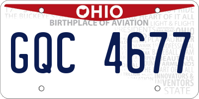 OH license plate GQC4677