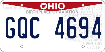OH license plate GQC4694