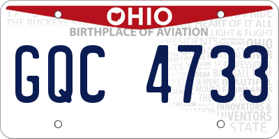 OH license plate GQC4733