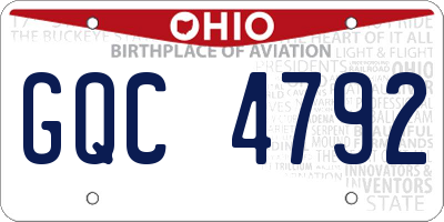 OH license plate GQC4792