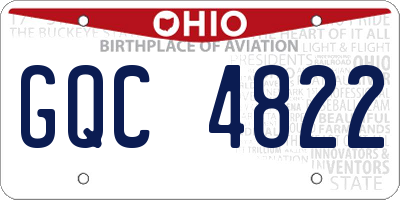 OH license plate GQC4822