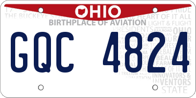 OH license plate GQC4824