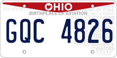 OH license plate GQC4826