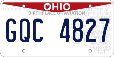 OH license plate GQC4827