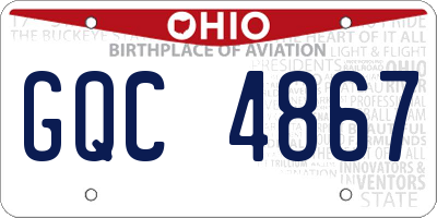 OH license plate GQC4867