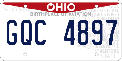 OH license plate GQC4897
