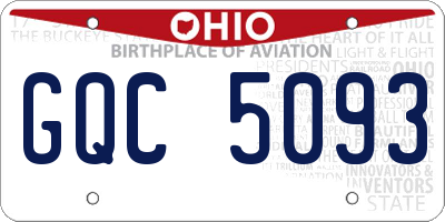 OH license plate GQC5093