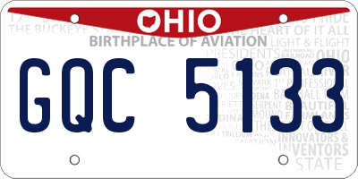 OH license plate GQC5133