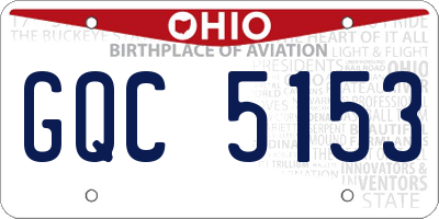 OH license plate GQC5153