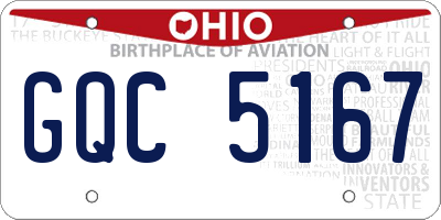 OH license plate GQC5167