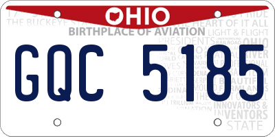OH license plate GQC5185