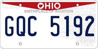 OH license plate GQC5192