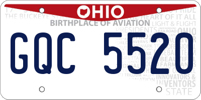 OH license plate GQC5520