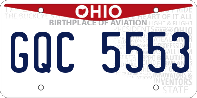 OH license plate GQC5553