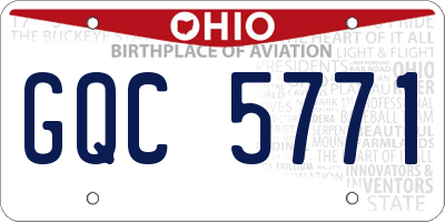 OH license plate GQC5771