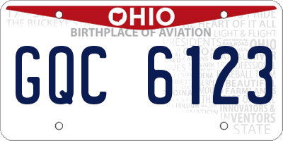 OH license plate GQC6123