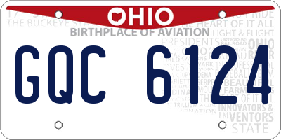 OH license plate GQC6124