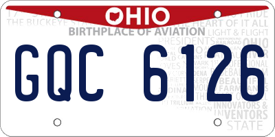 OH license plate GQC6126