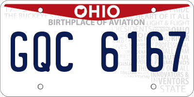 OH license plate GQC6167