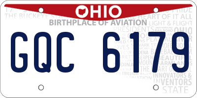 OH license plate GQC6179