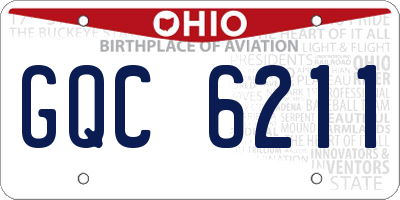 OH license plate GQC6211