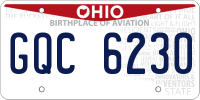 OH license plate GQC6230