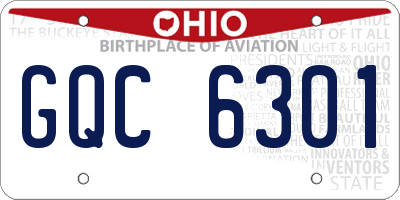 OH license plate GQC6301