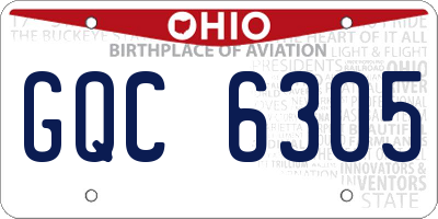 OH license plate GQC6305