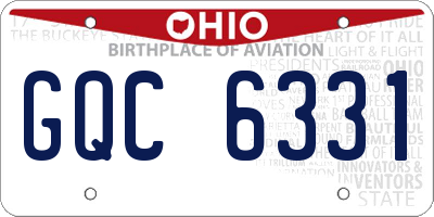 OH license plate GQC6331